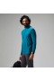 Men 24/7 Half Zip Long Sleeve Tech Tee -Turquoise | Berghaus T-Shirts