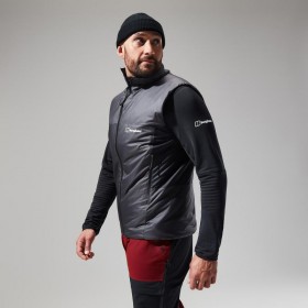 Men MTN Arete LB Synthetic Vest -Grey/Black | Berghaus Tops