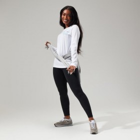 Women Linear Landscape Long Sleeve Tee White | Berghaus T-Shirts