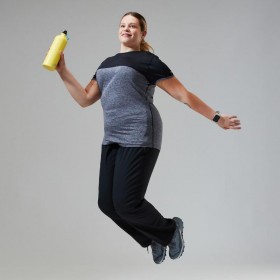 Women Voyager Tech Tee Short Sleeve Crew -Dark Grey / Black | Berghaus T-Shirts