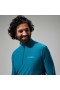  Camiseta masculina de manga comprida com meio zíper 24/7 - Turquesa | Berghaus T-Shirts