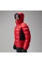  Casaco com capuz masculino MTN Arete Ultra Down - Vermelho/Preto | Berghaus Insulated