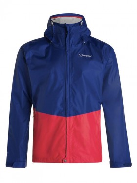 Jaqueta impermeável ventilada masculina Deluge - Azul/Vermelha | Berghaus Impermeável