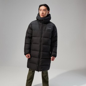  Jaqueta longa masculina Embo 2 em 1 com isolamento de plumas - Preta | Berghaus Insulated