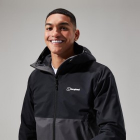  Jaqueta masculina Fellmaster Interactive - Cinza escuro/Preto | Berghaus Impermeável