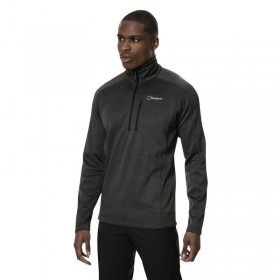  Velo masculino Spitzer Half Zip -Preto | Berghaus Casaco polar