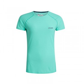 Camiseta térmica feminina 24/7 de manga curta - Verde claro | Berghaus Baselayers