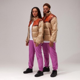  Jaqueta feminina Blockback com enchimento de plumas - Marrom claro/Marrom | Berghaus Insulated