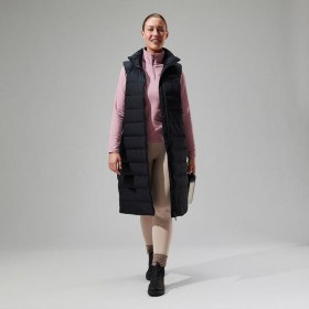  Jaqueta longa feminina Embo 4 em 1 com isolamento de plumas - Preta | Berghaus Insulated