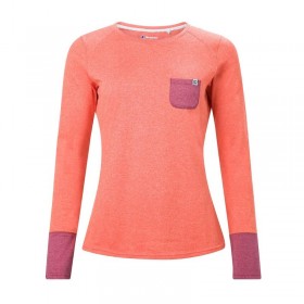  Camiseta feminina Explorer Tech de manga comprida e gola redonda - Rosa | Berghaus T-Shirts