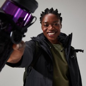  Jaqueta feminina Hinderwick - Preta | Impermeável Berghaus