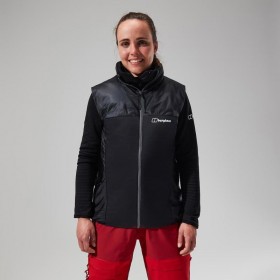  Colete feminino MTN Arete LB em material sintético - Cinza/Preto | Berghaus Lightweight