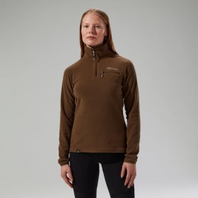 Casaco feminino Prism 2.0 Micro Half Zip em tecido polar Polartec - Marrom | Berghaus Fleece