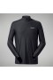 Maglietta tecnica da uomo 24/7 a maniche lunghe con mezza zip - Nera | Magliette Berghaus