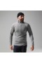  Maglia a maniche lunghe MTN Guide da uomo con mezza zip - Grigio/Nero | Strati base Berghaus