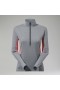  Maglia a maniche lunghe MTN Guide da donna con mezza zip - Grigio/Rosso | Strati base Berghaus