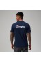 メンズ オーガニック フロント＆バックロゴTシャツ ダークブルー | Berghaus Tシャツ