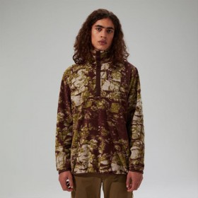 Męski sweter polarowy Felltop Snap - szary/brązowy | Polar Berghaus