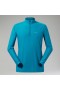  Tricou tehnic cu mânecă lungă și fermoar pe jumătate, 24/7, pentru bărbați - turcoaz | Tricouri Berghaus