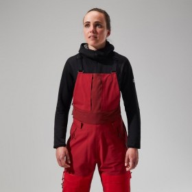  Pantaloni cu bretele MTN Arete Descend GTX pentru femei - Roșii | Berghaus Pantaloni