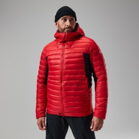  Muška MTN Seeker MW pulover s kapuljačom - crvena/crna | Berghaus izolirana