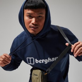  Berghaus Herr Logo Hoodie Mörkblå |