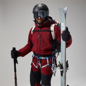  Erkek MTN Arete Descend GTX Ceket - Koyu Kırmızı/Siyah | Berghaus Su Geçirmez