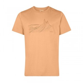  Camiseta de hombre con estampado de montaña - Amarilla / Azul oscuro | Camisetas Berghaus