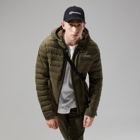 Chaqueta con capucha híbrida Theran para hombre - Verde oscuro | Berghaus Aislante