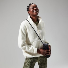  Forro polar con media cremallera Hawksker para mujer - Natural | Forro polar Berghaus