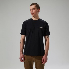 Pánské tričko s krátkým rukávem a logem Cheviot Box - černé | Berghaus T-shirts