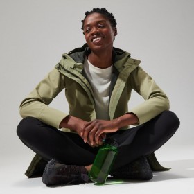  Dámská dlouhá bunda Omeara - zelená | Berghaus Voděodolná