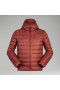  Herre Silksworth hættetrøje med dun, isoleret, rød | Berghaus Insulated