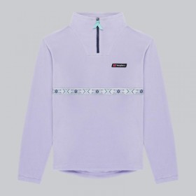  Dame Oversized Aztec Half Zip Fleece - Lilla | Berghaus Fleece