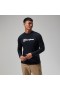  Heren Biologisch Groot Logo Lange Mouw T-shirt Zwart | Berghaus T-shirts