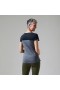  Dames Voyager Tech Tee met korte mouwen en ronde hals - Donkergrijs / Zwart | Berghaus T-shirts
