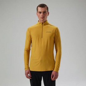 Heren 24/7 Half Zip Tech T-shirt met lange mouwen - Geel | Berghaus T-shirts