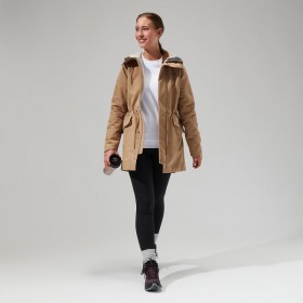  Foxghyll Hooded Parka voor dames - Naturel/Natuurlijk | Berghaus Waterdicht