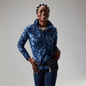  Naisten Navala Half Zip Fleecetakki - Sininen/Tummansininen | Berghaus Fleece