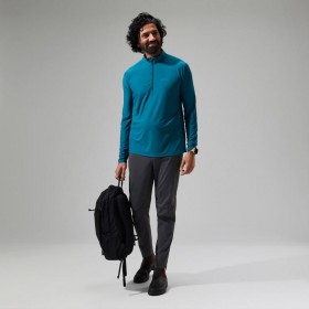 T-shirt technique à manches longues et demi-zip pour homme 24/7 - Turquoise | Berghaus T-shirts