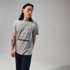 T-shirt à manches courtes pour homme, motif sac à dos de randonnée - Gris foncé | T-shirts Berghaus