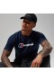  Herren Bio-T-Shirt mit großem Logo, Dunkelblau | Berghaus T-Shirts