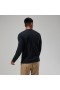  Schwarzes Bio-Langarmshirt mit großem Logo für Herren | Berghaus T-Shirts