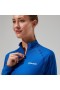  Damen 24/7 Tech Langarm-T-Shirt mit halbem Reißverschluss – Blau | Berghaus T-Shirts