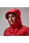  MTN Arete Ultra Daunen-Hoodie für Damen – Rot | Berghaus Isoliert