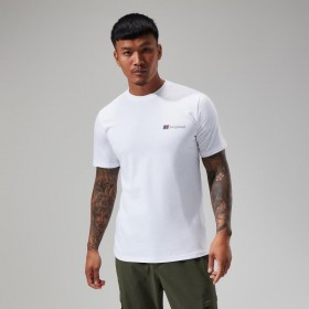  Herren Bio-T-Shirt mit klassischem Logo, Weiß | Berghaus T-Shirts