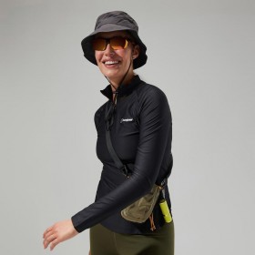  Damen 24/7 Tech T-Shirt Langarm Halbreißverschluss - Schwarz | Berghaus T-Shirts