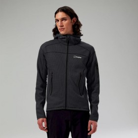  Pravitale Mountain 2.0 Fleecejacke mit Kapuze für Herren – Dunkelgrau/Schwarz | Berghaus Fleece